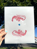 Paul & Linda [8x10] - Handprinted Linocut Art Print