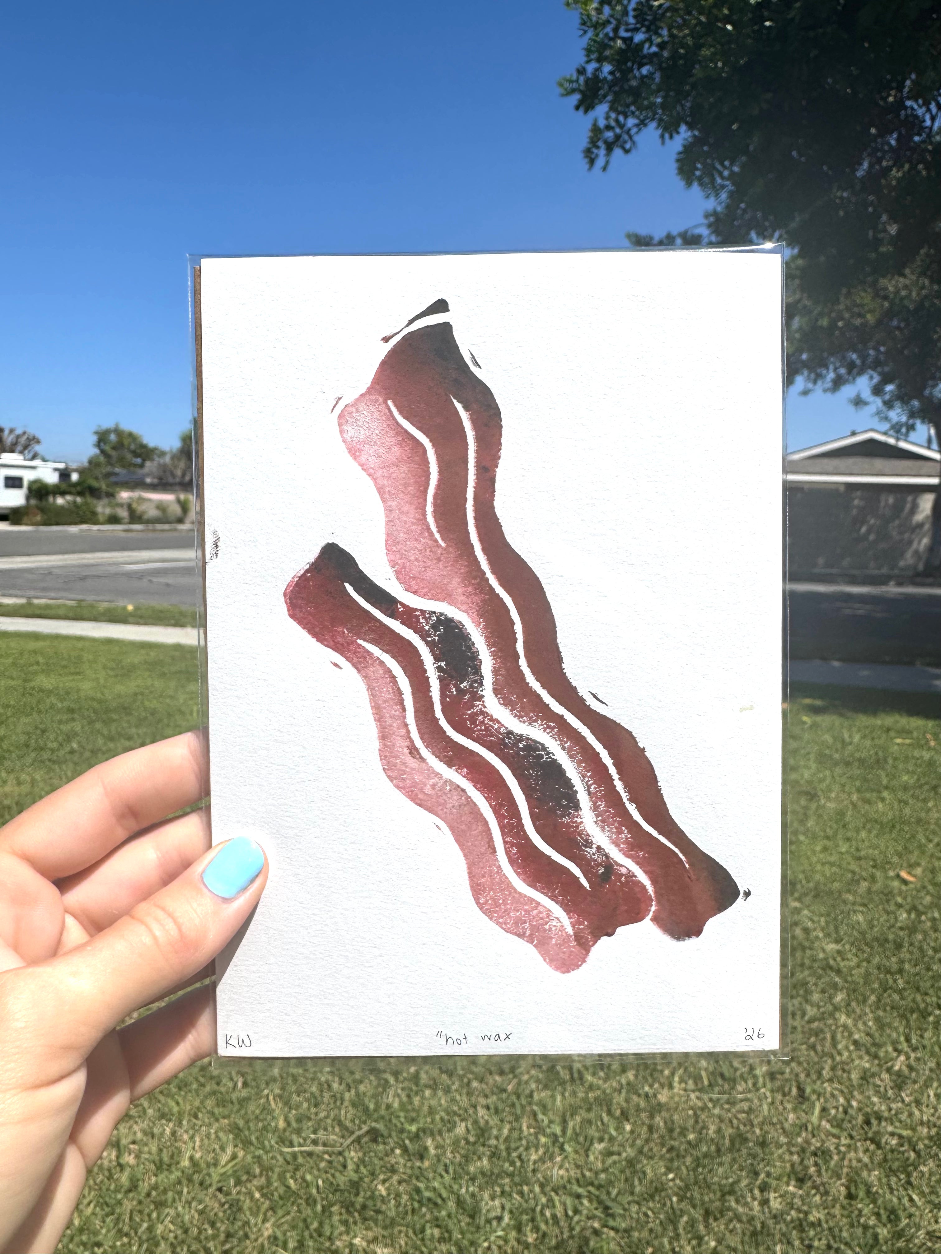 Hot Wax [5x7, 8x10] - Handprinted Linocut Art Print