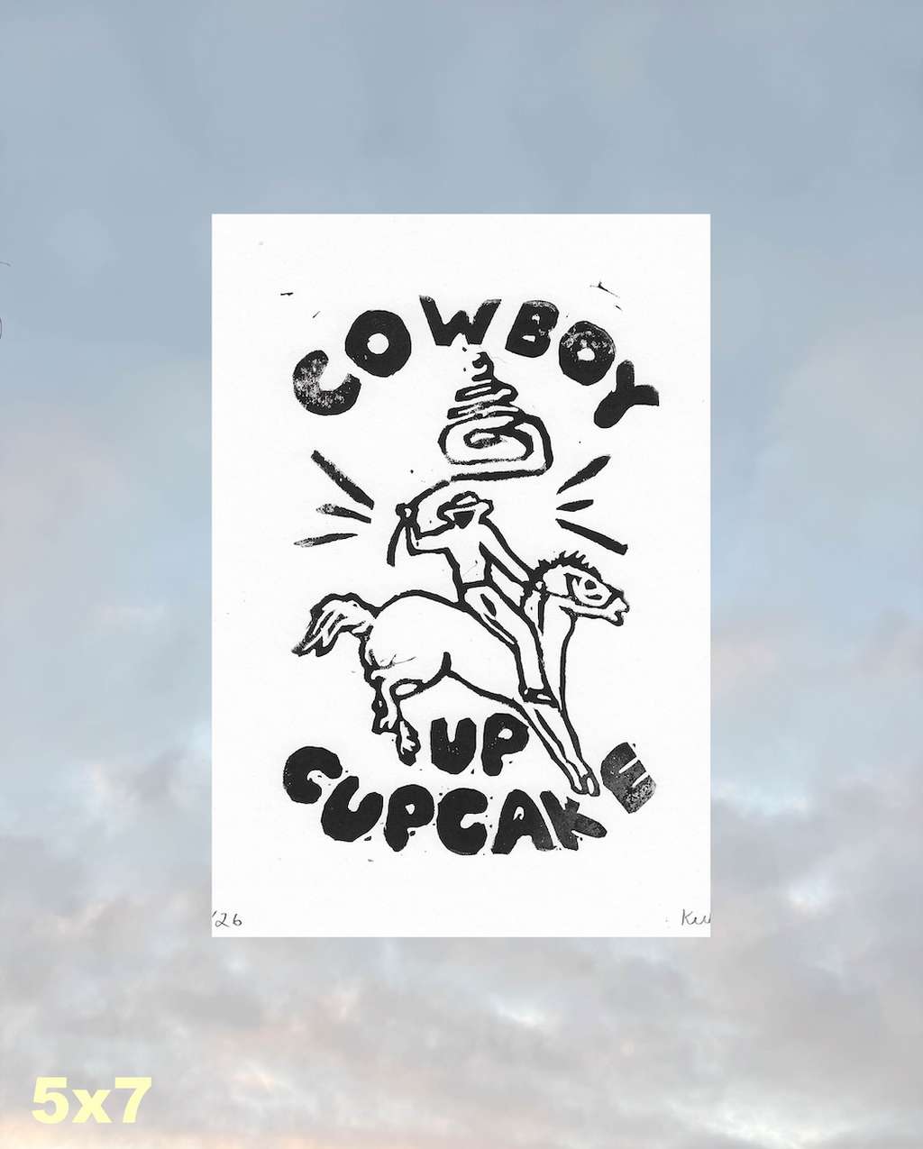 Cowboy Up Cupcake Print