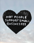 Hot People Support Small Businesses Unmounted Linocut Stamp